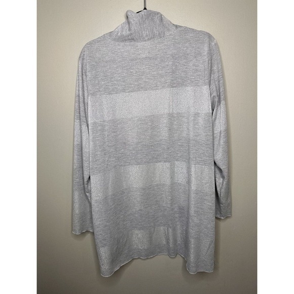 Chico’s Lightweight Silver 3 US XL Open Cardigan Sweater Duster - Picture 8 of 16